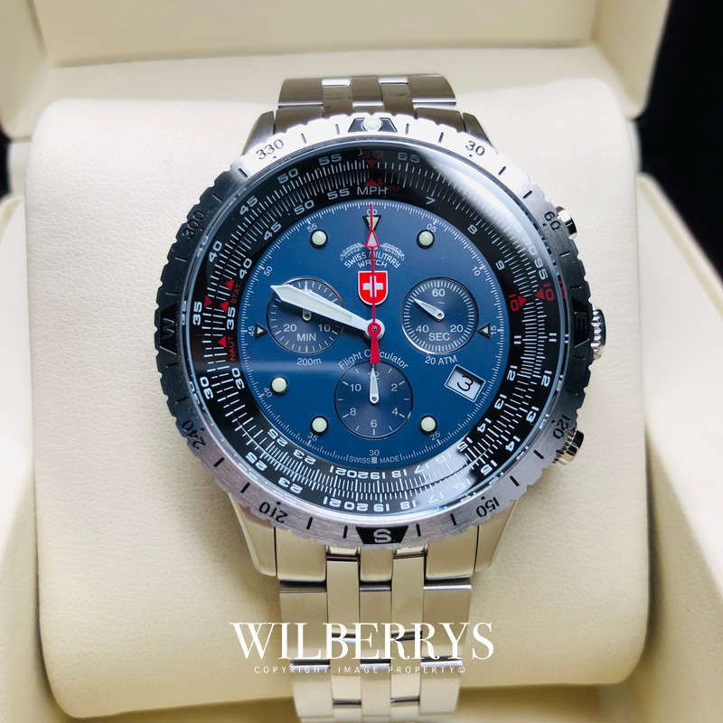 Retail: R15,000.00 CX Swiss Military AIRFORCE ONE 200 Meter Depth United States AF1 Chrono Watch