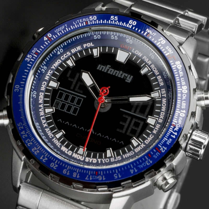 INFANTRY MILITARY CO. Aviation Cockpit Blue Watch Brand new BOXED, FULLY LOADED!