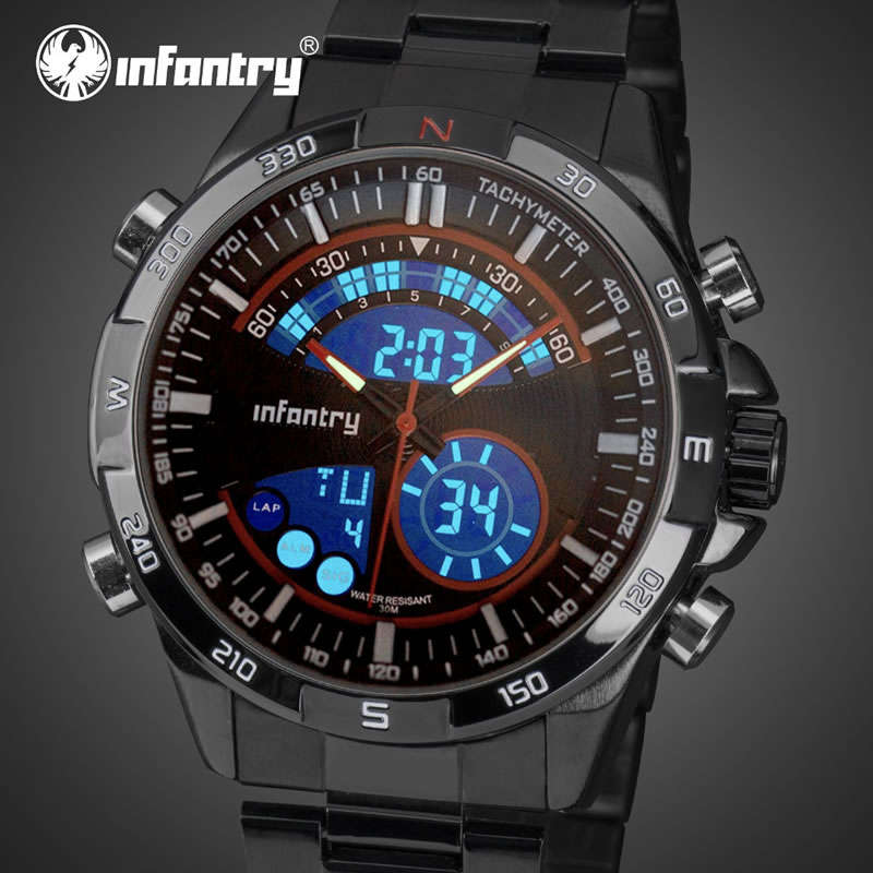INFANTRY MILITARY CO. Chrono Master Dual Time Alarm Watch Brand new BOXED, FULLY LOADED!
