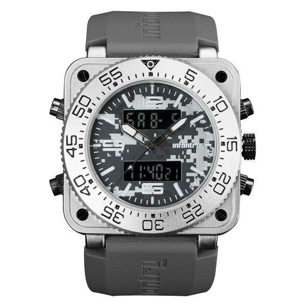 INFANTRY MILITARY CO. Tank XL 47mm DUAL MOVEMENT Watch with Leather Band BOXED, FULLY LOADED!