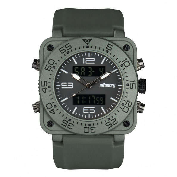 INFANTRY MILITARY CO. Tank 47mm BIG THICK Watch Brand new BOXED, FULLY LOADED!