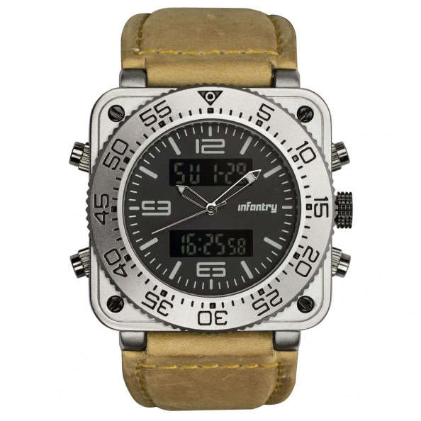 INFANTRY MILITARY CO. Square 47mm BIG THICK Watch Brand new BOXED, FULLY LOADED!