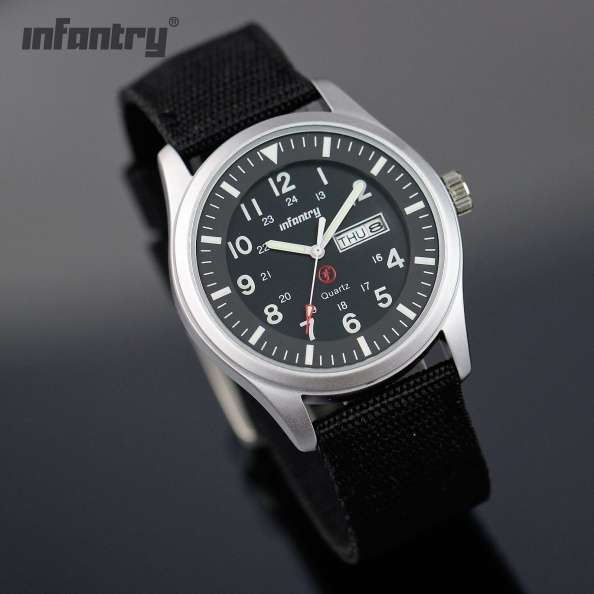 INFANTRY MILITARY CO. Cadet Ranger Day/Date Watch Brand new BOXED, FULLY LOADED!