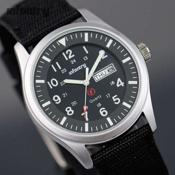 INFANTRY MILITARY CO. Cadet Ranger Day/Date Watch Brand new BOXED, FULLY LOADED!