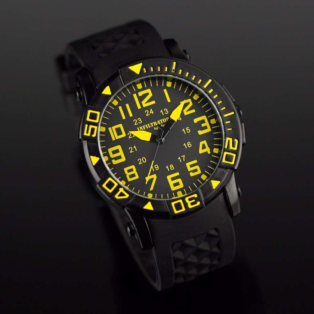 INFANTRY MILITARY CO. Infiltrator SWAT Silicone Strap Watch Brand new BOXED, FULLY LOADED!