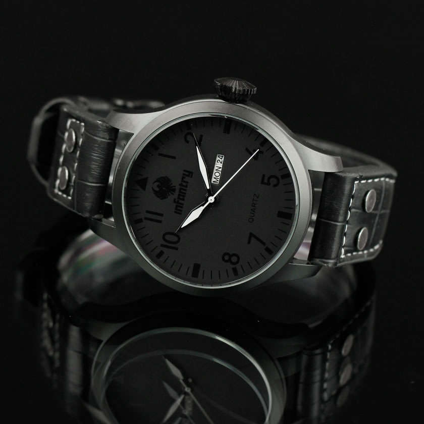 INFANTRY MILITARY CO. Stealth 46mm BLACK HAWK Watch Brand new BOXED, FULLY LOADED!