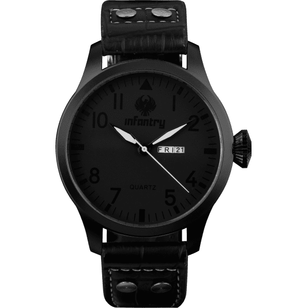 INFANTRY MILITARY CO. Stealth 46mm BLACK HAWK Watch Brand new BOXED, FULLY LOADED!