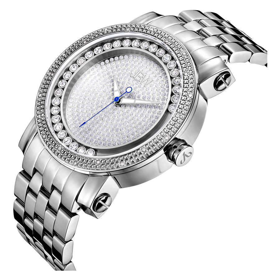 Retail: $649 / R8,299.00 JBW Men's Hendrix 50mm with 20 Diamonds and Steel Bracelet Watch