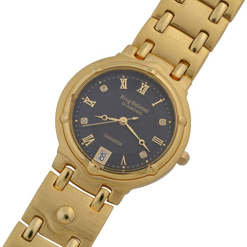 Retail: R10,530.00 Krug Baumen Men's Charleston Watch with Genuine 4 Diamonds OFFICIAL