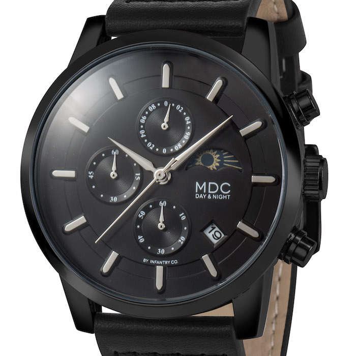 MDC MILITARY CO. Light Brown Moon Chronograph Watch Brand new BOXED, FULLY LOADED!