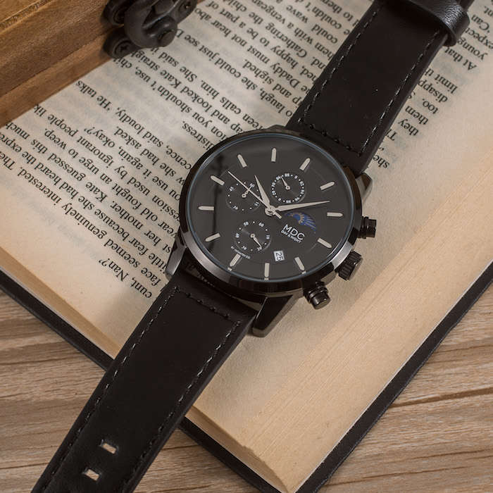 MDC MILITARY CO. Black Moon Chronograph Watch Brand new BOXED, FULLY LOADED!