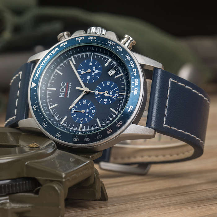 INFANTRY MDC Ice Blue Aviator Chronograph Watch Brand new BOXED, FULLY LOADED!