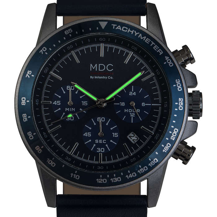 INFANTRY MDC Ice Blue Aviator Chronograph Watch Brand new BOXED, FULLY LOADED!