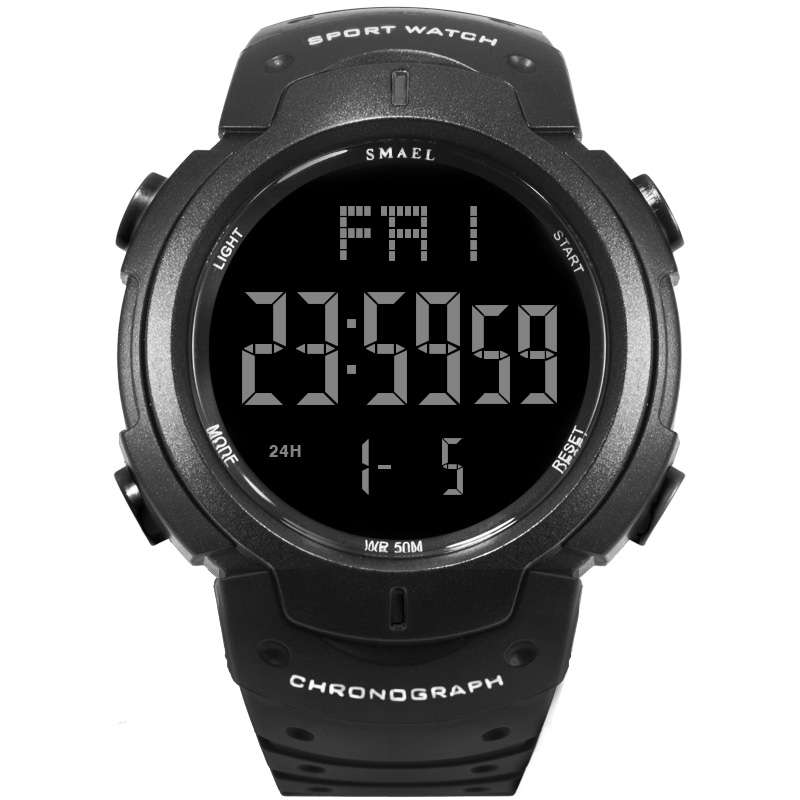 SMAEL Moonwalker Black Edition Space Digital Watch **BRAND NEW**