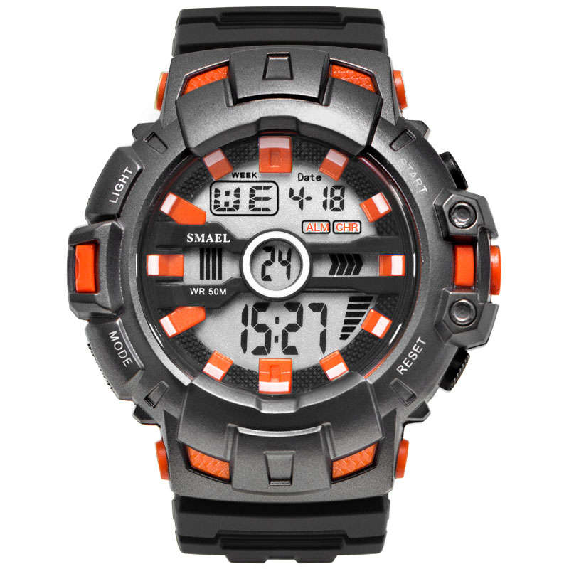 SMAEL Shock Proof Sports Chrono Orange 5ATM WATER RESISTANT **BRAND NEW**
