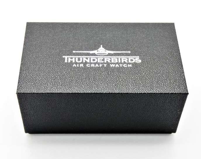 must see!! THUNDERBIRDS AIRCRAFT WATCH Men`s Fighting Pilot Steel Professional Black Silicone Watch