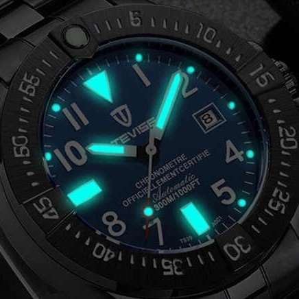 Retail: R1,999.00 TEVISE ® Men's Decoy Ionic Navy Dial Watch BRAND NEW IN BOX + PAPERS