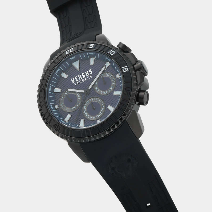 Retail: R6,999.00 VERSACE Men's Versus Aberdeen Silicone Chrono Watch IN BOX + PAPERS