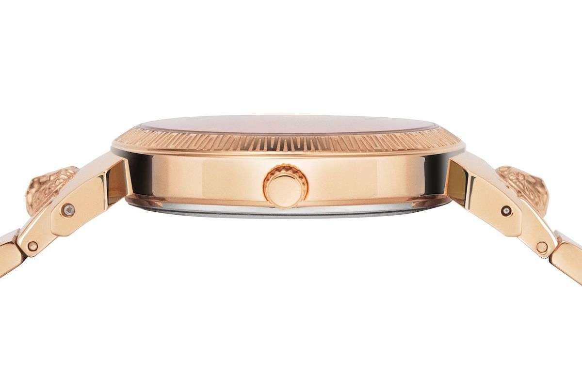 Retail: R7000.00 VERSACE Women's Iveness Rose Gold pl. Jewelry Bracelet Lion Pride Watch