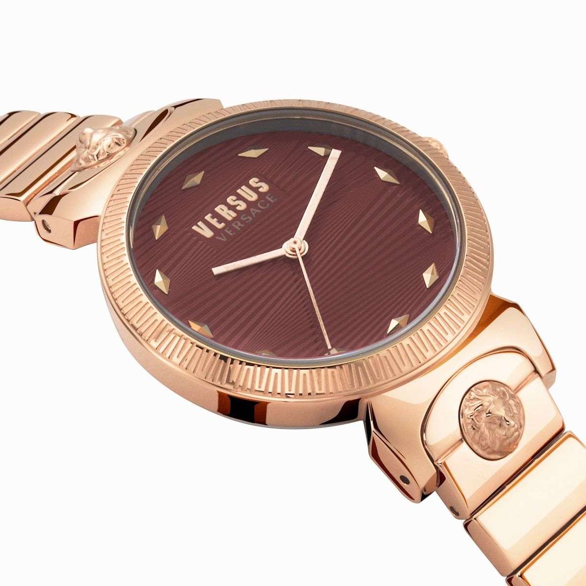 Retail: R7000.00 VERSACE Women's Iveness Rose Gold pl. Jewelry Bracelet Lion Pride Watch
