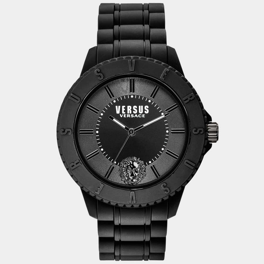 VERSACE Women's VERSUS Tokyo R Silicone Black Watch BRAND NEW IN BOX + PAPERS