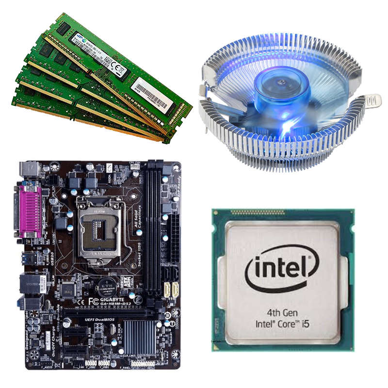 i5 4th Gen CPU, 16GB RAM,  Blue LED CPU FAN, H81 Motherboard Combo