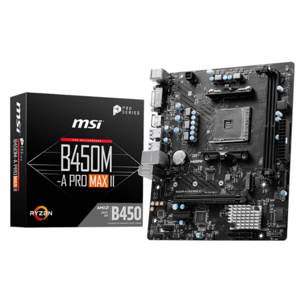 MSI B450M-APRO MAX II AMD AM4 MATX Gaming Motherboard