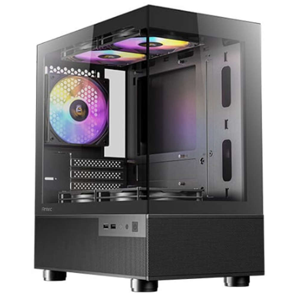 Antec CX200M Elite Micro-ATX RGB Mini-Tower Gaming Chassis  Black