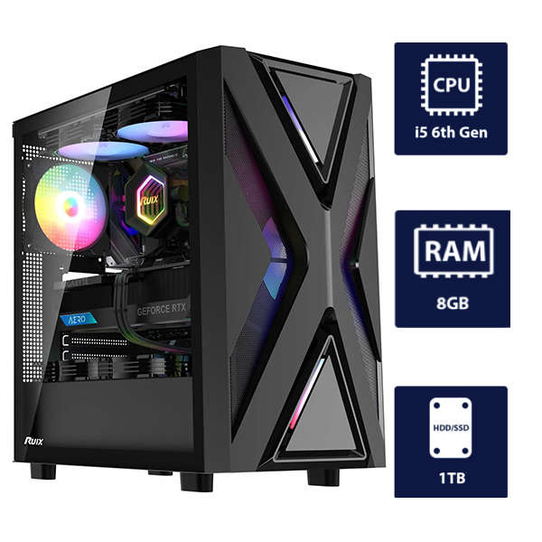 i5 6th, 8GB RAM, 1TB HDD RUIX CV203 Desktop Tower