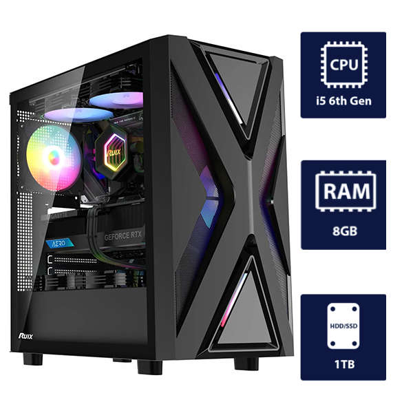 i5 6th, 8GB RAM, 1TB SSD RUIX CV203 Desktop Tower
