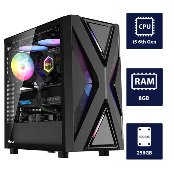 i5 6th, 8GB RAM, 256GB SSD RUIX CV203 Desktop Tower