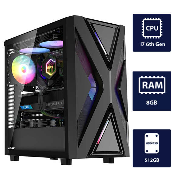 i7 6th, 8GB RAM, 512GB SSD Gaming Computer