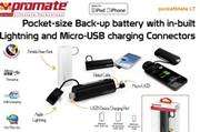 Promate Pocketmate LT Pocket-size Back-up battery with in-built Lightning and Micro-USB charging ...