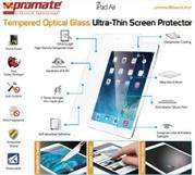 Promate primeShield.Air-Ultra-Thin Tempered Optical Glass Screen Protector for iPad Air