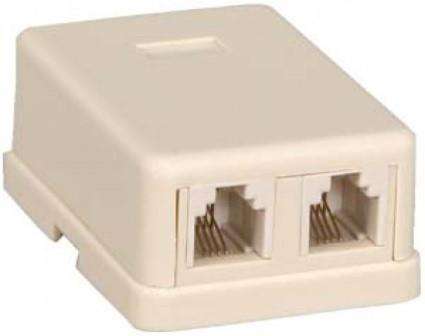 Netix RJ11 Surface Mount Box Double