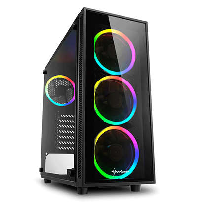 Sharkoon TG4 RGB ATX Tower PC Gaming Case Black
