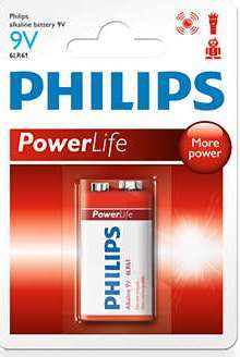 Philips Power Alkaline 6LR61P1B