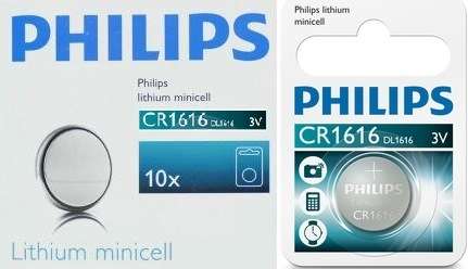 Philips Minicells Battery CR1616 Lithium Sold as