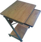 Casey Wood Finish Computer Workstation Desk No