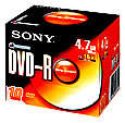 SONY DVD-R 16X4.7GB  JEWEL CASE