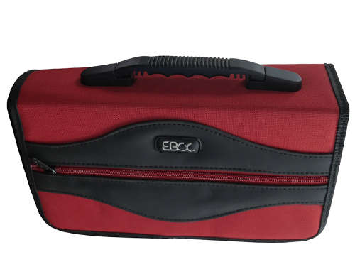 Ebox 104pcs Cd Wallet Red & Black