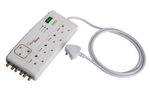 Ellies Eco Smart Surge Power Block Fblpsg5S4 Satellite And Aerial Input With Surge Protection, Oem,