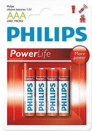 Philips Power Life 4 x AAA Size