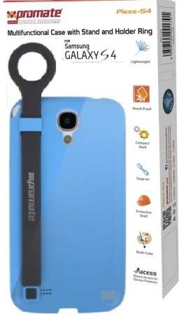 Promate Pless-S4 Multifunctional Case with a Stand and a Holder Ring for Samsung Galaxy S4-Bluek ...