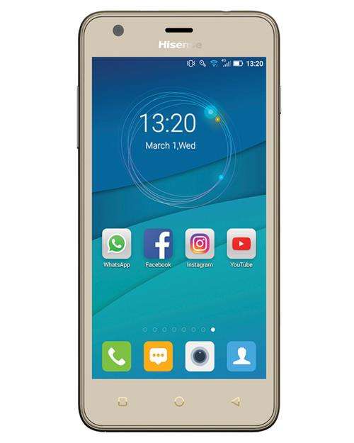 Hisense U962 Gold Smarphone - 8GB on-board memory, 1GB Ram, Quad Core 1.2GHz Processor, Front Camera