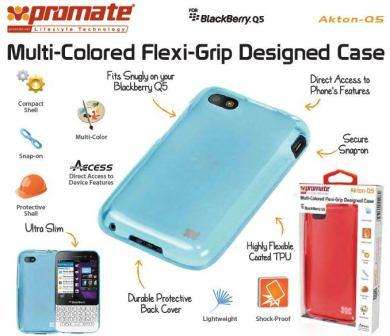 Promate Akton-Q5 Blackberry Q5 Multi-colored flexi-grip designed case Colour: Black Akton-Q5 is a...