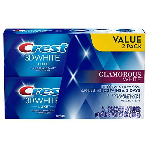 Crest 3D White Luxe Glamorous White Toothpaste, 3.5 oz - 2 pack