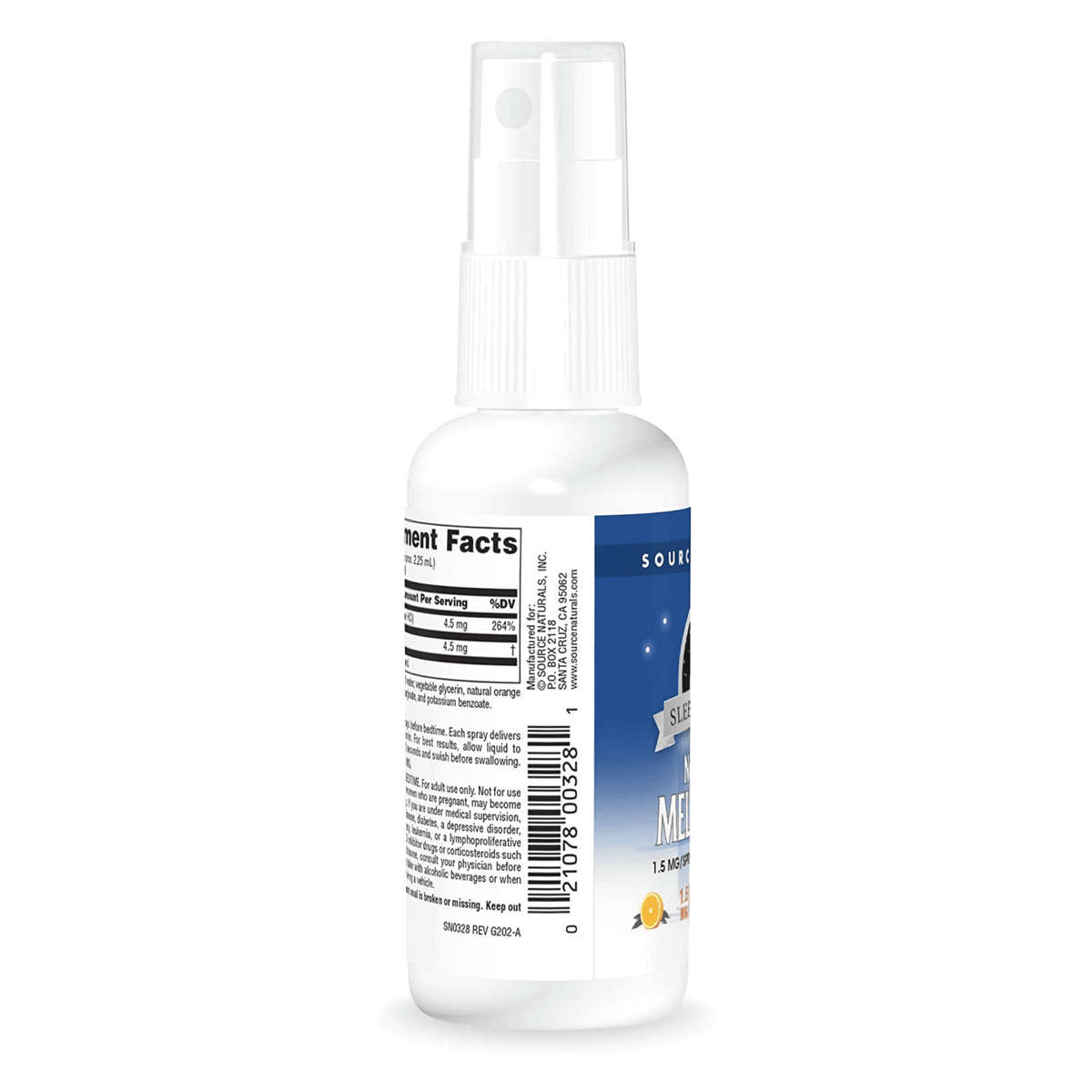 Source Naturals Melatonin NutraSpray Sleep Support, Orange Flavor - (80 Sprays)