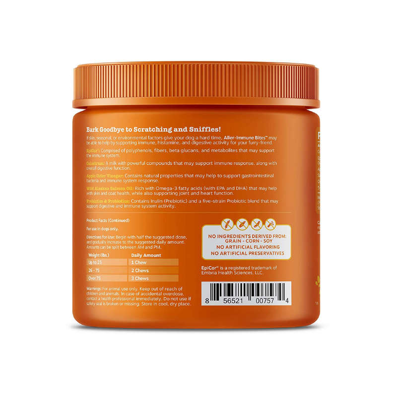 Zesty Paws Allergy Immune Supplement for Dogs - With Omega 3 Wild Alaskan Salmon Fish Oil &amp; E...