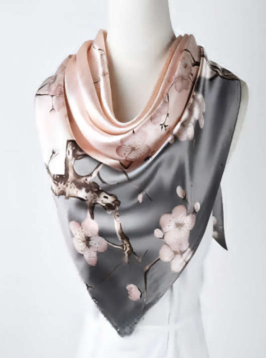 90cm Square Satin Silk Smooth Scarf